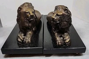 Sujetalibros de latón para dormir Hollywood Regency base de mármol de metal 9,5"X 6,5" - Imagen 1 de 15
