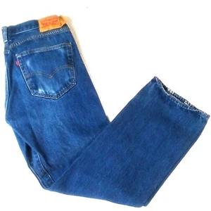 Levis 501 Jeans Buttonfly Mens Blue Denim 35X30 Actual 35X29.50 - Picture 1 of 10