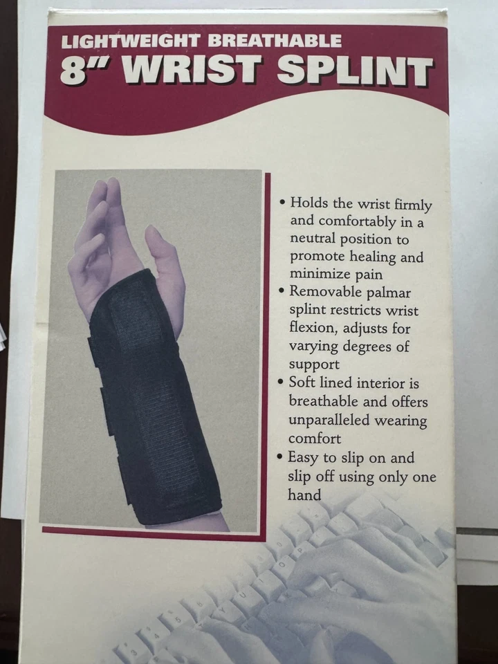 OTC Wrist Splint, 8-Inch Adult, Lightweight Breathable, Large (Right Hand) - Image 1 of 1