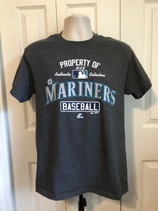 Herren Majestic Seattle Mariners Baseball Kurzarm T-Shirt Grau Medium A4 - Bild 1 von 5