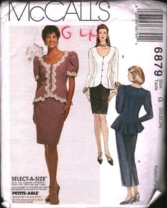 6879 Vintage McCalls SEWING Pattern Misses UNCUT Top Skirt Evening Wear Formal - Picture 1 of 2