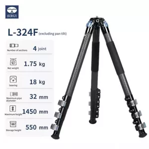 SIRUI L-324F Professional Carbon Fiber Camera Travel Video Tripod 18kg Playload - Picture 1 of 12