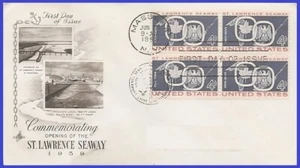 USA4 #1131 U/A ARTCRAFT FDC BL4  St. Lawrence Seaway - Bild 1 von 1