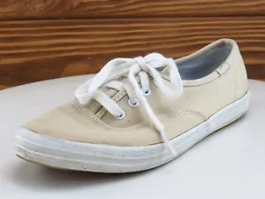 Keds Size 4.5 Sneaker Beige Fabric Medium (B, M) Lace Up Women - Picture 1 of 11