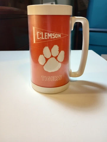 Vintage CLEMSON TIGERS Thermo-Serv MUG - Made in USA Cover
