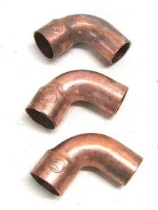 NEW! LOT of (3) MUELLER 1" COPPER STREET 90° ELBOW FITTINGS, 1" x 1" SWEAT - Picture 1 of 1