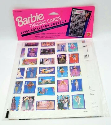 Póster de coleccionista de tarjetas coleccionables de Barbie 1991 Foto 1 de 2