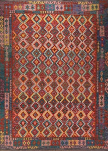 Flatweave Reversible Tribal Kilim Kelim Rugs Handwoven Wool Carpets 10x13 ft - Picture 1 of 14