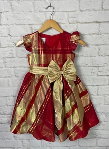 IRIS & IVY Girls Metallic Plaid Holiday Dress Size 6 - Picture 1 of 3