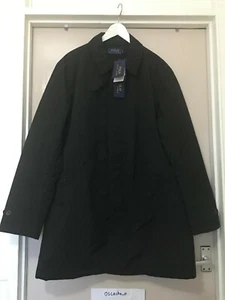 Men's Polo Ralph Lauren Classic Quilted Commuter Parker Jacket Black Size Medium - Picture 1 of 9