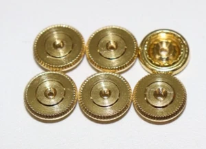 Small Brass insignia Screw Back Nut 60 threads per inch x 3/8"w lot of 6 E2791 - Picture 1 of 9