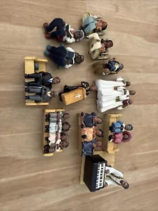 Figurine famiglia afroamericana vintage 12 classiche da collezione espositore a.c.k. - Foto 1 di 6