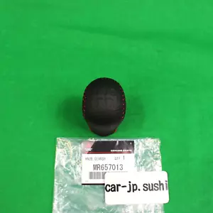 Mitsubishi Genuine Lancer VI CP9A TOMMI MAKINEN Shift Knob Red Stitch MR657013 - Picture 1 of 11