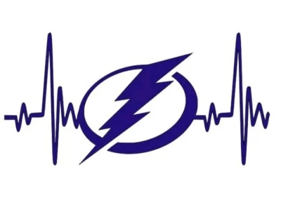 Calcomanía de vinilo Tampa Bay Lightning Heartbeat ventana computadora portátil iPhone  Foto 1 de 3