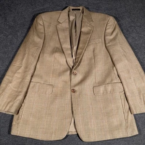 Blazer Abrigo Deportivo Lauren Ralph Lauren Para Hombres Mezcla de Lana de Seda Cuadros Glen Talla 43R - Imagen 1 de 10