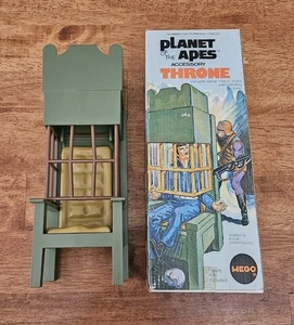 Set Trono Accessorio Mego Planet of the Apes 1967 Vintage con Scatola Originale - Foto 1 di 8