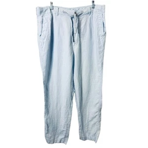 Pantalone Caraibico 100% Lino Azzurro 36x32 - Foto 1 di 5