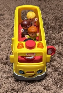 Fisher-Price Little People Sit with Me School Bus w/ 4 Figures – Pretend Play - Picture 1 of 15