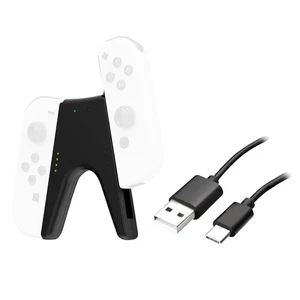 V Shape Charging Grip Charger W/ USB Port For Nintendo Switch Joycon Controller - Picture 1 of 14
