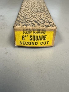 *Vintage* Hayes File Co 6" Square Second Cut Files One Doz - Picture 1 of 2
