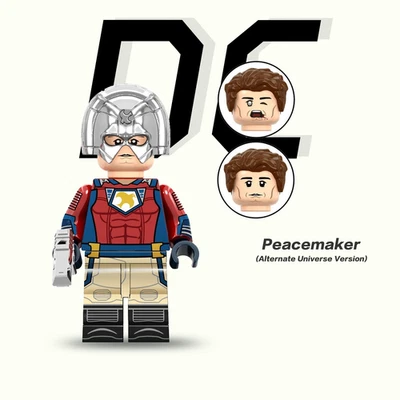 Custom DC Peacemaker Alternate Universe Version Minifigure 2 inch gift keychain - Image 1 of 2