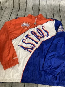 NWT Men’s Mitchell & Ness Houston Astros Retro Arched Windbreaker Jacket XL  - Picture 1 of 11