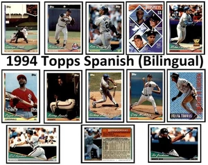 Juego de tarjetas de descanso 1994 Topps español (bilingüe) 400-599 ** Elige tu tarjeta ** - Imagen 1 de 237