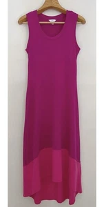 TIME AND TRUE Damen Kleid Gr. M Fuchsia Rosa Ärmellos U-Ausschnitt - Bild 1 von 18