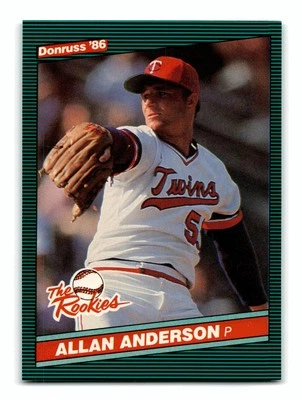 Allan Anderson 1986 Donruss The Rookies RC #3 Minnesota Twins NM-MINT - Image 1 of 2