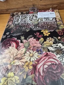 Hojas de antología floral de transferencia de diseños de orquídeas de hierro 12x16 - Imagen 1 de 3