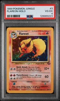 1999 Pokemon Jungle Holo Flareon #3 PSA 4 - Image 1 of 2