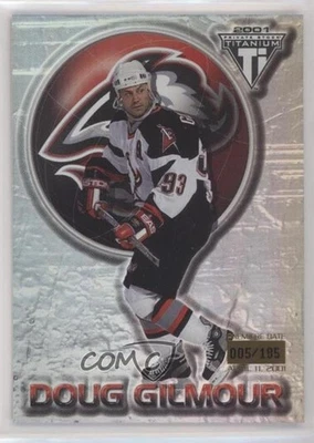 2000-01 Pacific Private Stock Titanium Premiere Date /185 Doug Gilmour #9 HOF - Image 1 of 2