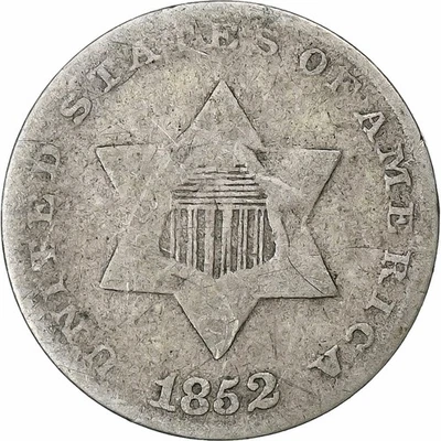 [#1307618] United States, Silver 3 Cents, 1852, Philadelphia, Silver, VF - Image 1 of 2