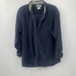 Columbia Hemd Herren Blau Cord 100% Baumwolle Knopfleiste Langarm Xl - Bild 1 von 15