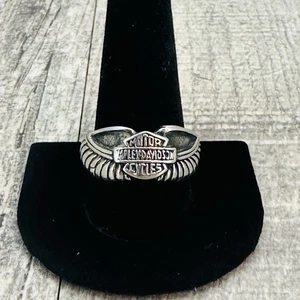 Harley Davidson Herren Vintage Edelstahl Bar & Shield Logo Flügel Gr. 12 Ring - Bild 1 von 7