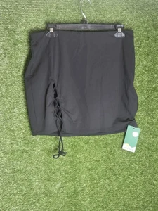 Halara Breezeful Mid Waisted Skirt Side Lace Up Women's XL Black - Picture 1 of 2