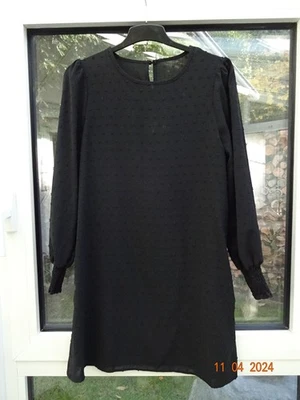 Kleid Damen Hängerchen in schwarz Chiffon Gr. L von Shein hinten kl. Schlitz Kno - Bild 1 von 3