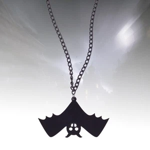 Bat Necklace Earrings Halloween Ladies Bat Pendant - Picture 1 of 18