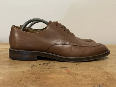 Polo Ralph Lauren Mens Brown Oxford Dress Shoes 9D made in Italy  - Image 1 of 4
