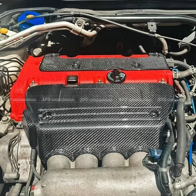 For Accord CL7 02-08 Carbon Fiber Engine Cover Motor Plug (FIt 2.0 K20A Euro R) - Image 1 of 4