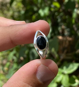 Black Onyx Ring Handmade 5x7mm 925 Sterling Silver Ring 100% Geniune Men's Ring - Picture 1 of 7