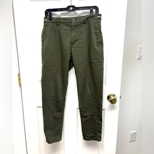 Zara Hose mit Gummibund, olivgrün, Bändchenbund, gerades Bein, Gr. S - Bild 1 von 8