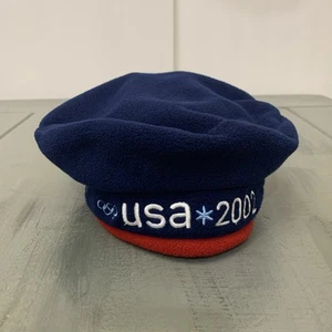 Cappello pile berretto squadra Olimpiadi invernali USA 2002 ufficiale outfitter radici blu - Foto 1 di 7