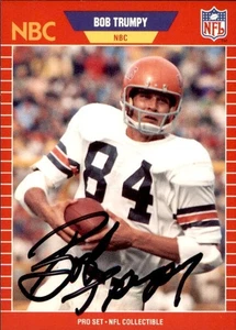 Bob Trumpy 1989 Pro Set Announcers #26 Signed Football Card Bengals Illinois - Picture 1 of 2