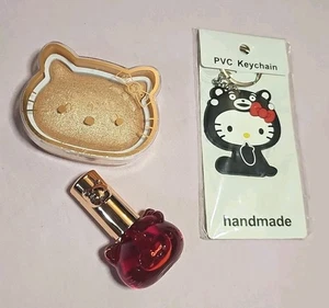 Portachiavi Miss Fon Evidenziatore Hello Kitty + Lucidalabbra + Confezione Borsa Trucco! - Foto 1 di 6