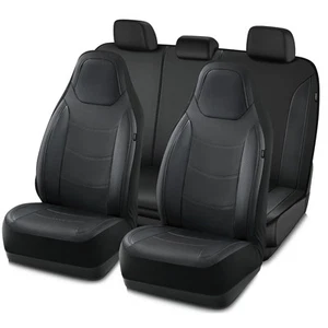 Car Seat Cover, Leather Full Set Car Seat Cover, Automotive Interior Cover, U... - Picture 1 of 9