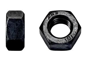 DIN 934 Sechskantmuttern Feingewinde 10 Schwarz Blank M8 - M30 Muttern Sechskant - Bild 1 von 16