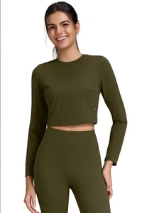 Yvette Crop Langarmshirt mit Cutout Sila Olivegrün - Bild 1 von 40