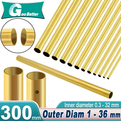 GOO BETTER Brass Tube 1mm 2mm 3mm 4mm 5mm 6mm 7mm 8mm 9mm 10mm 11mm 12mm 13mm O.D. x 300mm