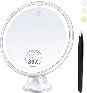 Magnifying Mirror with Light 30X, Lighted Makeup Mirror 30X for Precision Mak... - Picture 1 of 7
